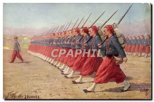 Cartes postales Militaria Zouaves