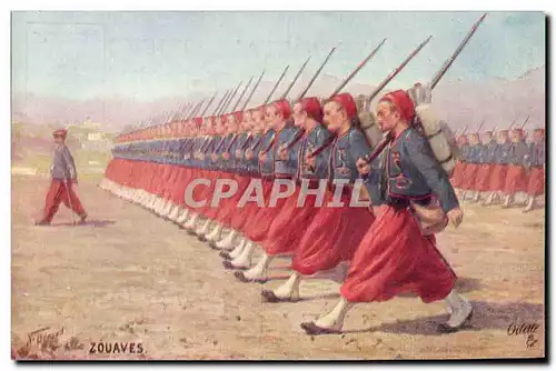 Cartes postales Militaria Zouaves