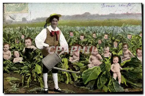 Cartes postales Fantaisie Enfant Bebe Homme Jardinier