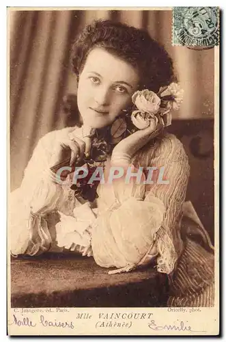 Cartes postales Fantaisie Femme Mlle Vaincourt Athenee