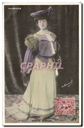 Cartes postales Fantaisie Femme Marthe Regnier Vaudeville
