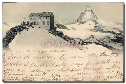 Cartes postales Assurance Hotel Gornergrat mit Matterhorn Societe Suisse Winterthur