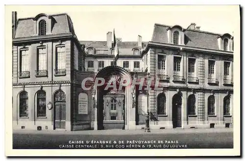 Cartes postales Assurance Caisse d&#39Epargne et de Prevoyance de Paris Rue Coq Heron Rue du Louvre