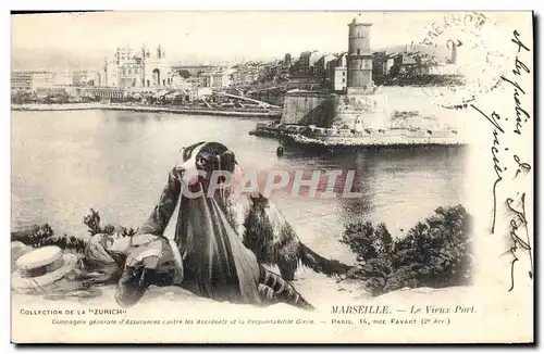 Cartes postales Assurance Marseille Le vieux Port La Zurich