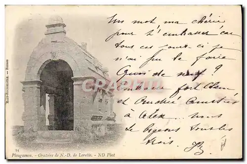 Cartes postales Assurance Plougasnou Oratoire de ND de Lorette Societe Suisse Winterthur