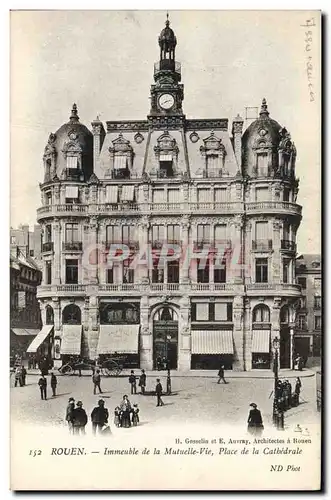 Ansichtskarte AK Assurance Rouen Immeuble de la Mutuelle Vie Place de la Cathedrale