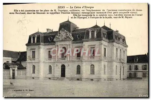 Cartes postales Banque Caisse d&#39Epargne Sens
