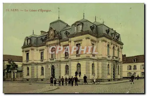 Cartes postales Banque Caisse d&#39Epargne Sens