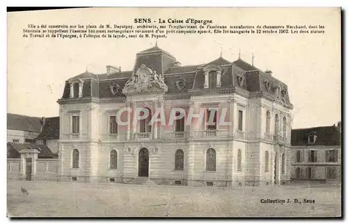 Cartes postales Banque Caisse d&#39Epargne Sens
