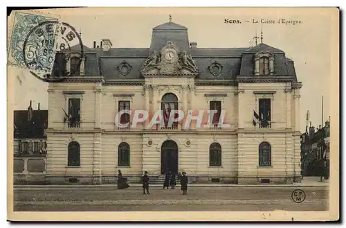 Cartes postales Banque Caisse d&#39Epargne Sens