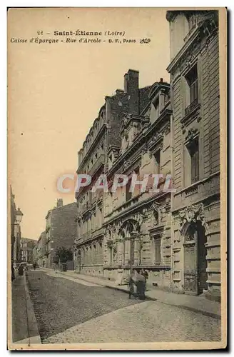 Ansichtskarte AK Banque Saint Etienne Caisse d&#39Epargne Rue d&#39Arcole