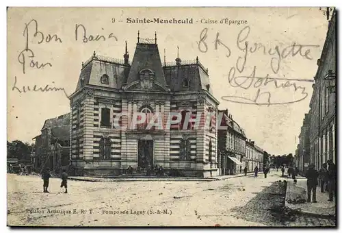 Cartes postales Banque Caisse d&#39Epargne Sainte Menehould