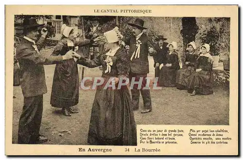 Ansichtskarte AK Folklore En Auvergne La Bourree Cantal