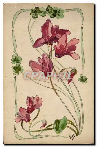 Cartes postales Dessin a la main Fleurs