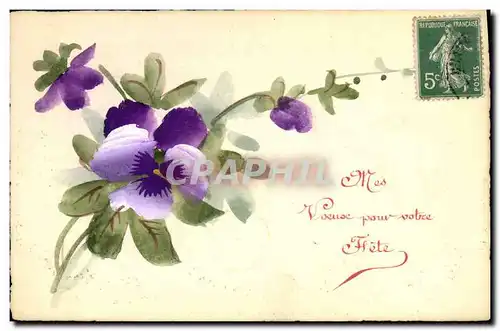 Cartes postales Dessin a la main Fleurs