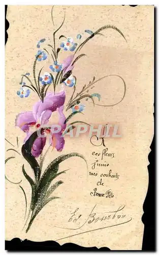 Cartes postales Dessin a la main Fleurs