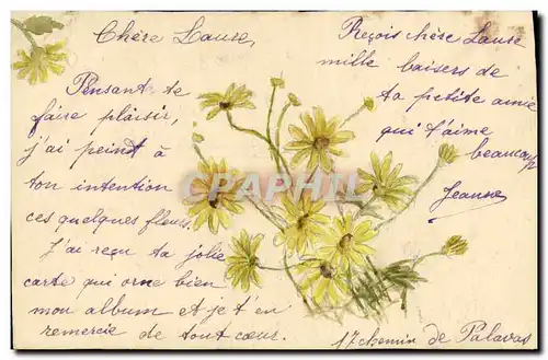 Cartes postales Dessin a la main Fleurs