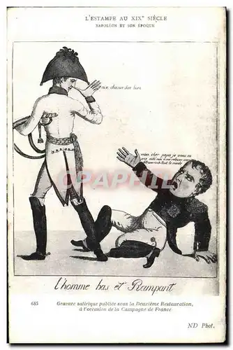 Cartes postales Histoire Napoleon 1er L&#39homme bas et rampant