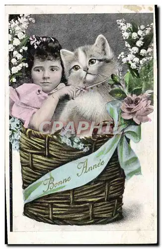 Cartes postales Chat chats Chaton Enfant