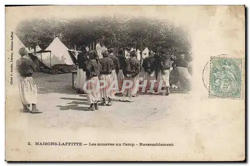 Ansichtskarte AK Militaria Maisons Laffitte Les zouaves au camp Rassemblement