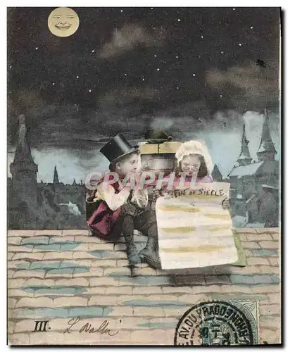 Cartes postales Fantaisie Enfants Lune