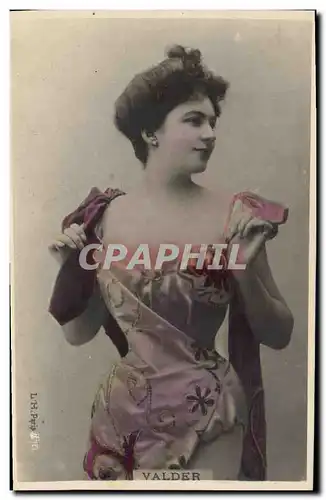 Cartes postales Fantaisie Femme Theatre Valder