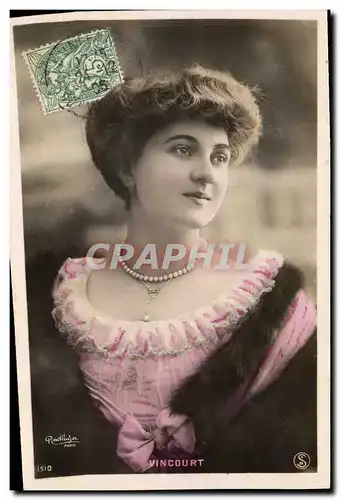 Cartes postales Fantaisie Femme Theatre Vincourt