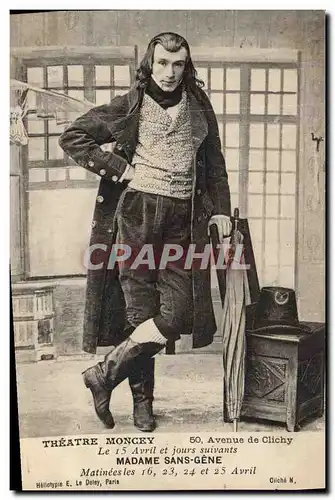 Cartes postales Theatre Moncey Avenue de Clichy Madame Sans Gene