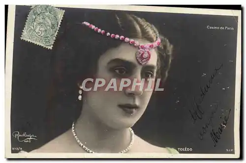 Cartes postales Fantaisie Femme Theatre Casino de Paris Toledo