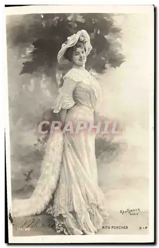 Cartes postales Fantaisie Femme Theatre Rita Porcher