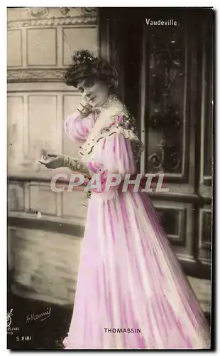 Cartes postales Fantaisie Femme Theatre Thomassin Vaudeville