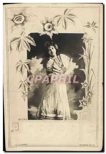 Cartes postales Fantaisie Femme Theatre Wyns