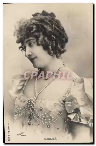 Cartes postales Fantaisie Femme Theatre Saulier