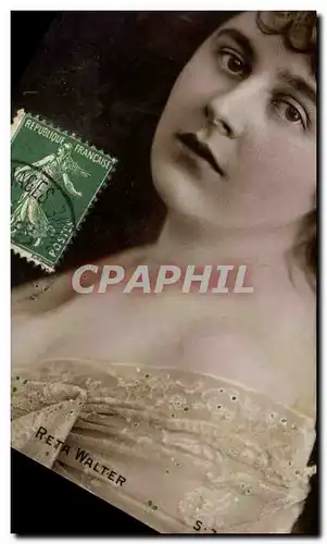 Cartes postales Fantaisie Femme Theatre Reta Walter