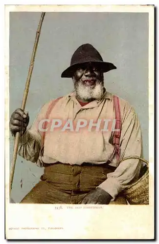 Cartes postales Negre Homme Noir The old Fisherman