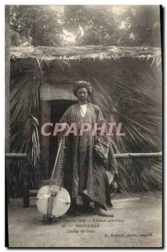 Ansichtskarte AK Negre Homme Noir Exposition d&#39Angers 1906 Diocounda Joueur de Cora