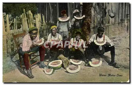 Cartes postales Negre Homme Noir Water melon time