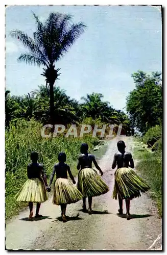 Cartes postales moderne Negre Enfant Noir Depart pour la danse Afrique