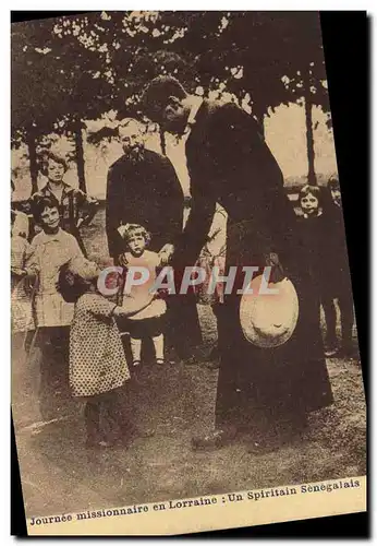 Cartes postales Negre Homme Noir Journee missionnaire en Lorraine Un Spiritain Senegalais