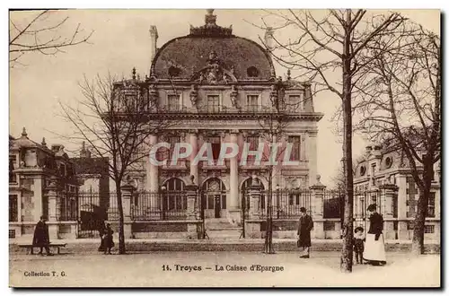 Cartes postales Banque Caisse d&#39Epargne Troyes