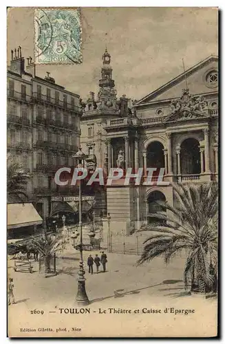 Ansichtskarte AK Banque Toulon Le theatre et la Caisse d&#39Epargne