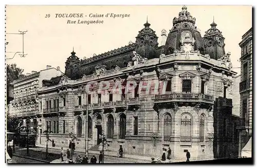 Cartes postales Banque Toulouse Caisse d&#39Epargne Rue Languedoc