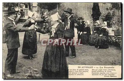 Cartes postales Folklore Auvergne La bourree