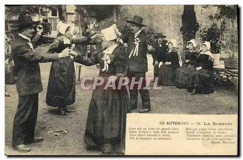 Cartes postales Folklore Auvergne La bourree