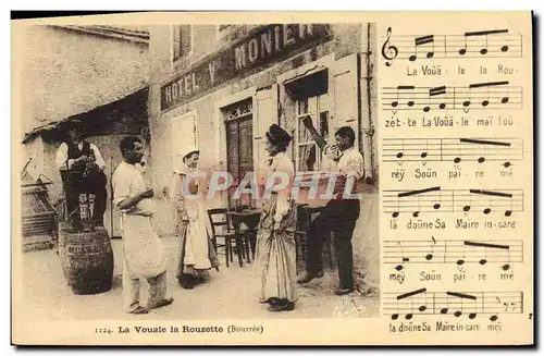 Cartes postales Folklore Auvergne La bourree La Vouale La Rouzette