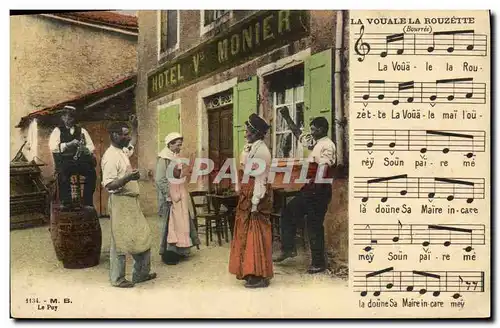 Cartes postales Folklore Auvergne La bourree La Vouale La Rouzette