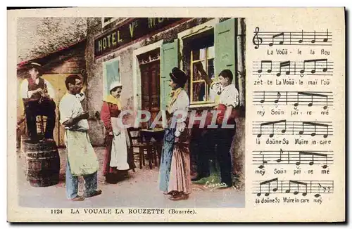 Cartes postales Folklore Auvergne La bourree La Vouale La Rouzette