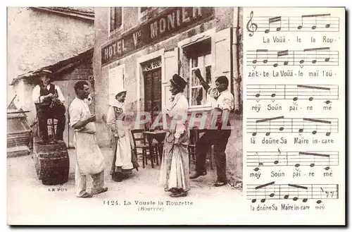 Cartes postales Folklore Auvergne La bourree La Vouale La Rouzette