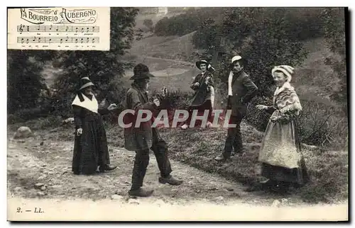 Cartes postales Folklore Auvergne La bourree La Vouale La Rouzette