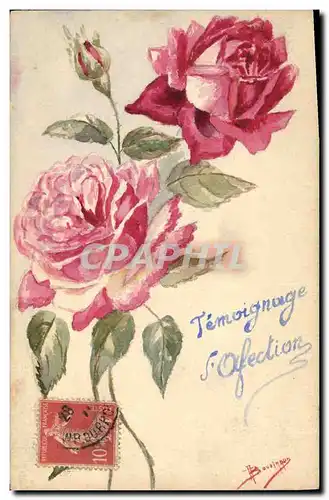 Cartes postales Dessin a la main Fleurs